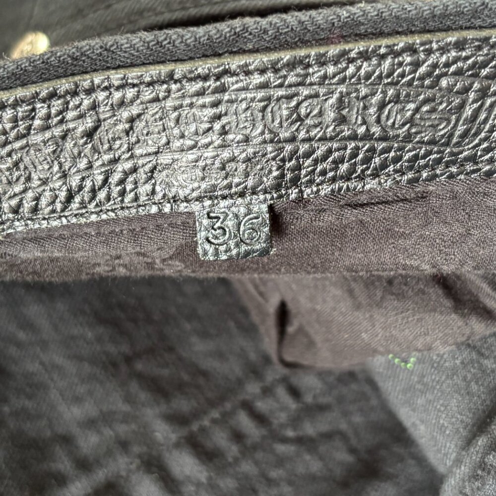 Chrome Hearts Green and Leopard Cross Patches Jeans Black Size 36 - Picture 12 of 15